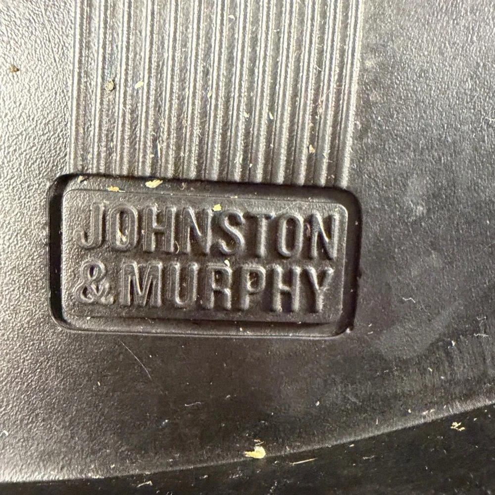Johnston & Murphy Mens Black Leather Cap Toe Chukka Boots 8.5 M Made in Portugal